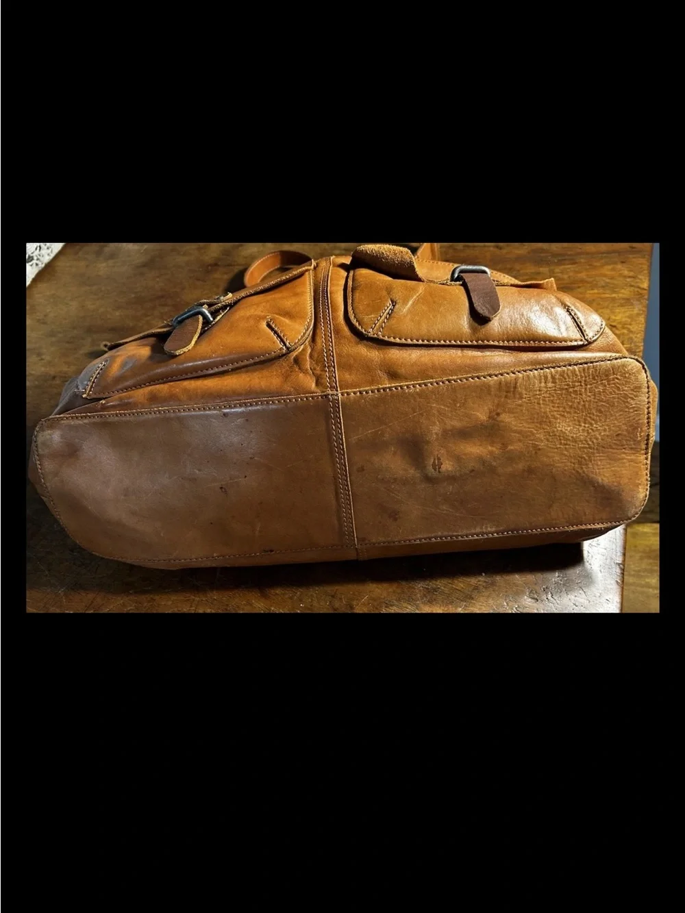 Harbor 2Nd Brown Leather XL Tote/Shoulder  Accent Rectangle Women